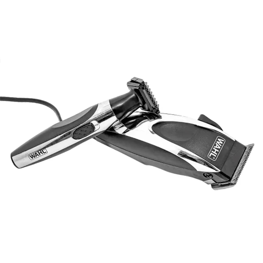 Máquina cortadora de cabello y barba Wahl Cut and Detail, motor 9W, cuchillas acero, 18 piezas